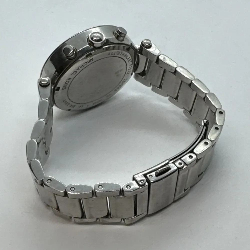Michael Kors MK5353 Womens Silver Stainless Steel Analog Dial Wrist Watch JNA406